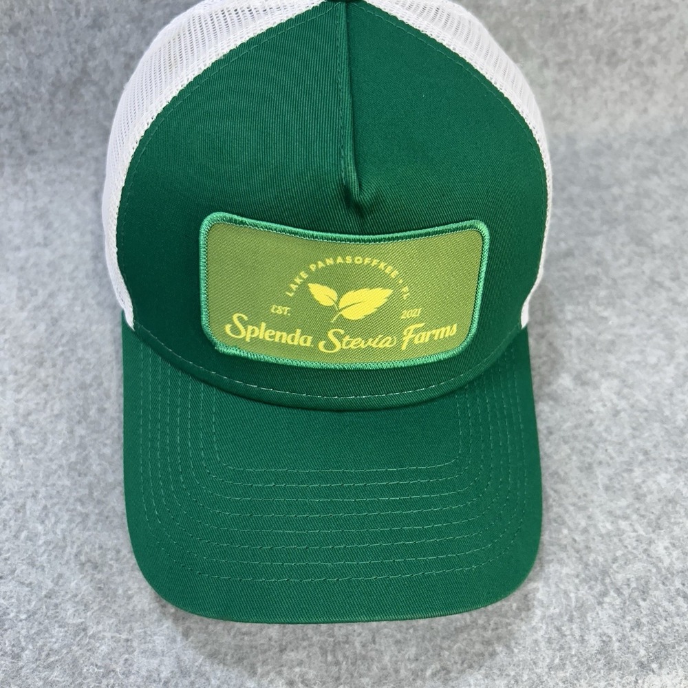 Splenda Stevia Farms New Era Trucker Cap Green White Patch Snapback Hat - Picture 10 of 13